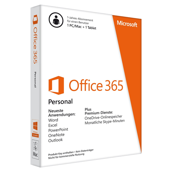 Bild von Microsoft Office Personal 365 Tage Office, PKC (deutsch)